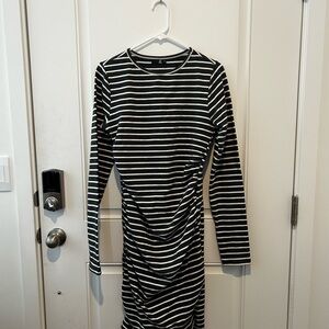 Black and White Striped Dress